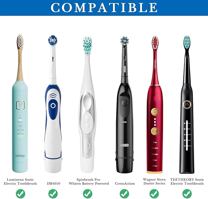 Linkidea Large Electric Toothbrush and Toothpaste Travel Case, Hard Shell Dual Powered Brushes Bag with Toothpaste Storage, Compatible with Oral-B, Spinbrush Pro, Philips Sonicare