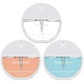 Set of 3 Power Mist Hydrating Hand Sanitizer Spray Travel Size Moisturizing Hand Sanitizer 1.2 Fl. oz Compact Round Spray Bottle Sandalwood Beach Coco Rainwater Scent for Summer Party Gifts