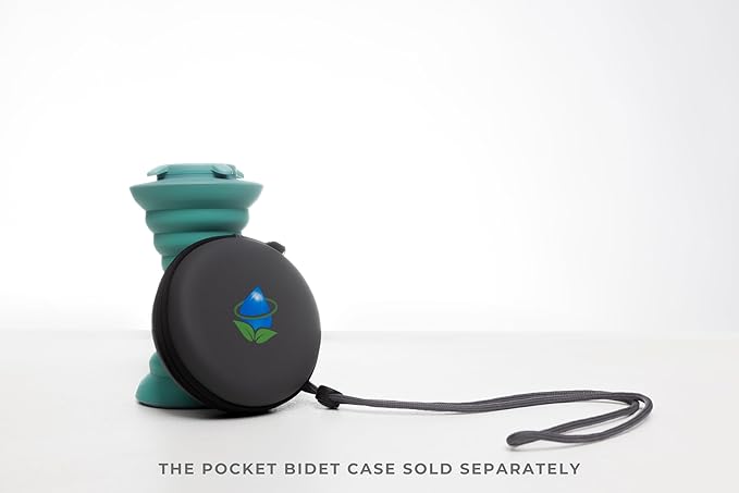 The Pocket Bidet®: Portable Travel Bidet with Collapsible & Ergonomic Design, Easy to Spray, Flying Saucer Bidet for Men, Pregnant Women, Camping, Outdoors, Fits in a Purse or Bag (Teal, 500 ml)