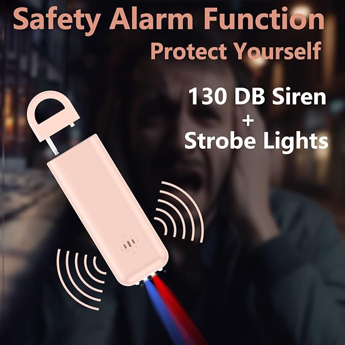 3-in-1 Personal Alarm with Apple Find My - 130dB Emergency Siren, LED Strobe Flashlight, GPS Tracker Keychain for Women, Kids, Seniors - Real-Time Location, iOS Only 02