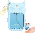 Hand Sanitizer Case Compatible with Touchland 1 Fl Oz, Cute Monster Silicone Spray Holder with Keychain for Bags, Sky Blue