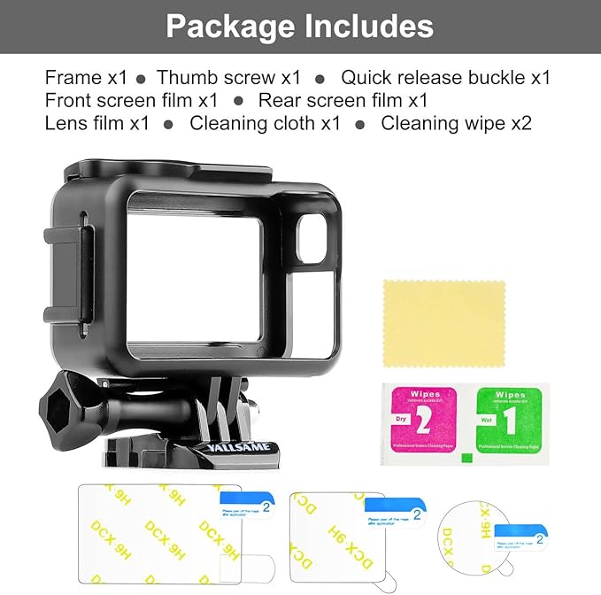 Frame Case for DJI Osmo Action 1 Skeleton Housing Protective Shell Cage with Cold Shoe Mount Photography Vlog Accessories Kit for DJI Action 1