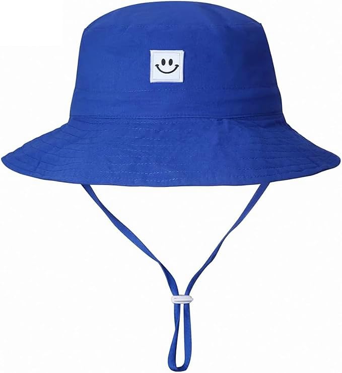 55cube UPF 50+ Baby & Toddler Sun Hat, Wide Brim Infant Bucket Hat for Beach & Outdoors, Adjustable Fit for Ages 0-4 Years