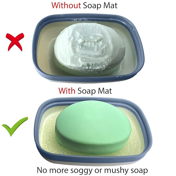 2Pack Travel Soap Holders, Soap Bar Box Dish Container Case, with Sponge Saver& Band, for Gym, Travel (Blue & Green)