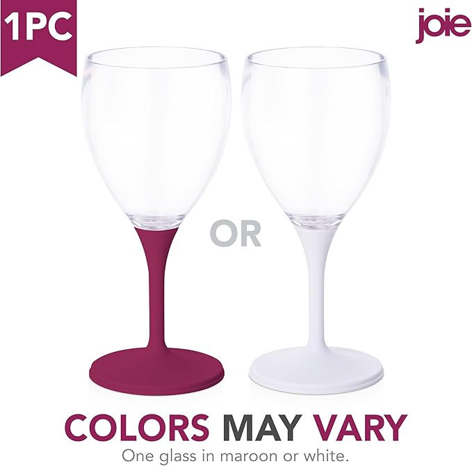 Joie Wine Glass To Go, Portable Wine Glass, Detachable Stem, BPA-free