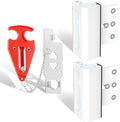 Portable Door Lock Home Security Door Locker for Additional Safety and Privacy 2 Pack AceMining Door Reinforcement Lock White Extra Door Lock with 8 Screws Prevents Unauthorized Entry Perfect for Trav