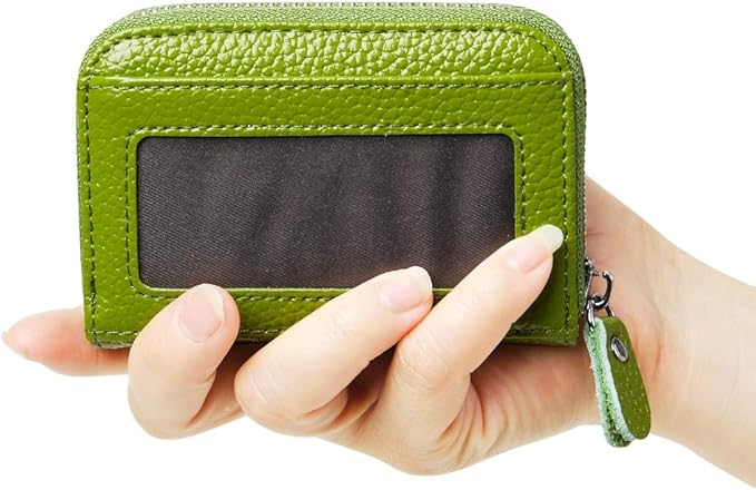 Women's RFID Blocking 12 Slots Credit Card Holder Leather Accordion Wallet