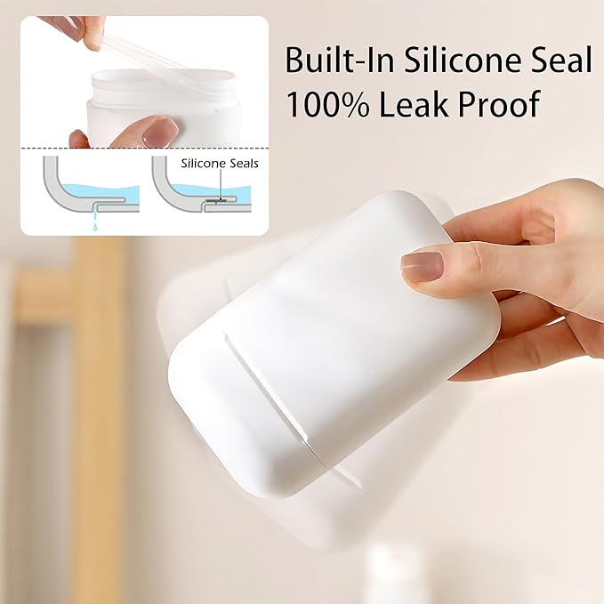AIDIMMING Compact Travel Soap Case, Leakproof Soap Container with Lid, Portable Bar Soap Holder for Traveling, Soap Box for Bathroom, Shower, Gym, School, Camping, Vacation, Outdoor (White)