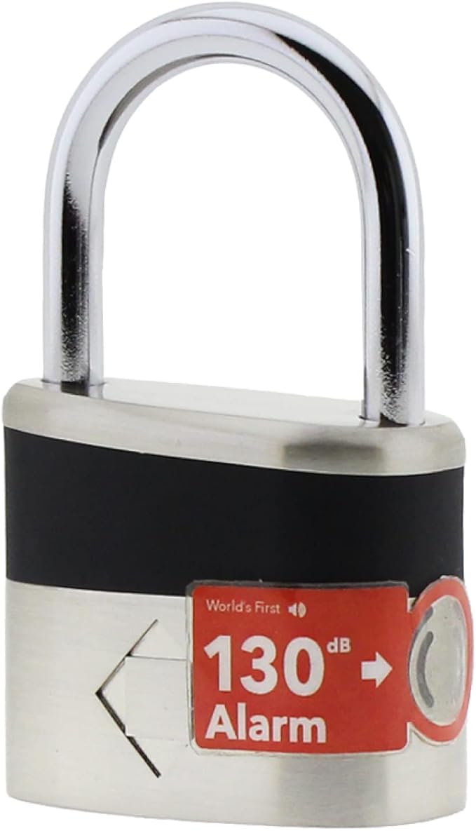 Blackstone Anti-Theft Loud 130db Alarm Padlock Weather Proof Heavy Duty Multi Purpose (8.5mm Shackle)