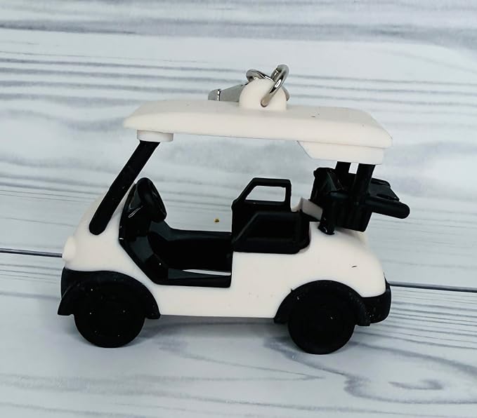 Bath and Body Works White with Black Trim Golf Cart Tee and Pocketbac Hand Sanitzer Holder