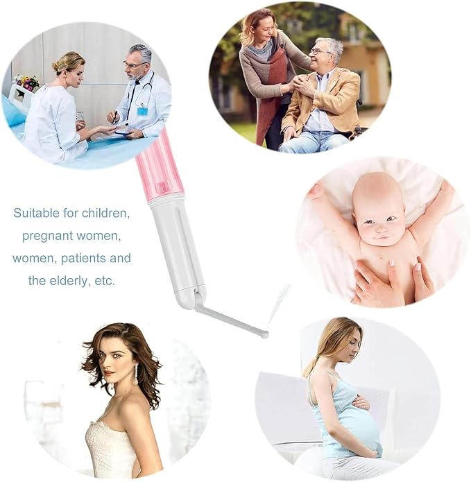 Portable Bidet Travel Bidet Sprayer Electric Handheld Bidet ,Ipx6 Waterproof ,with 2 Pressure Options,for Personal Hygiene Cleaning,Pink