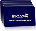 5-Pack RFID Blocking Cards | Contactless NFC/RFID Credit Card & Passport Protector | Anti-Skimming Shield for Wallets | 1 Card Shields Entire Wallet | Ultra-Slim Design for Men & Women
