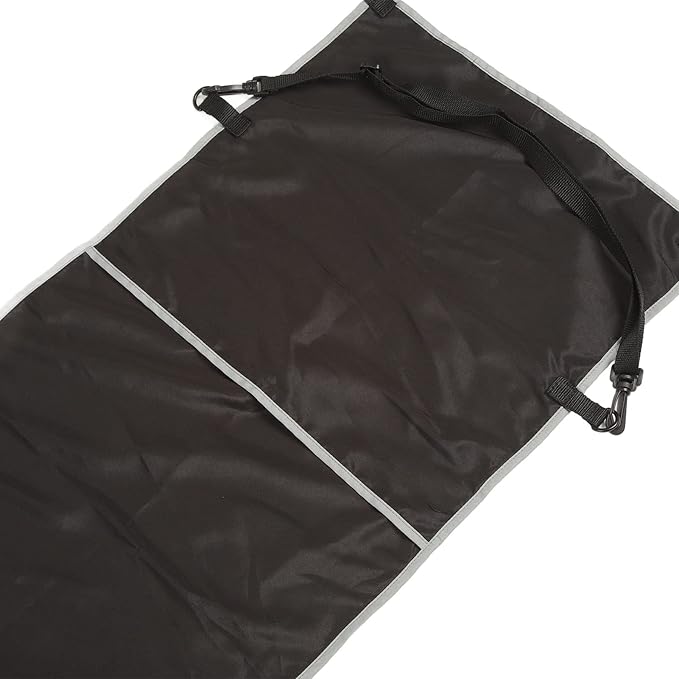 Ergonomic Airplane Footrest Hammock Cover Adjustable Travel Footrest for Improved Sitting Position on Planes Buses and Outdoor Seating (Black)