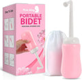 Portable Bidet Bottle for Women - Personal Upside Down Peri Bottle for Feminine Hygiene, Postpartum & Period Care with Angled Sprayer & Storage Bag - Perfect for Travel & New Moms (10 oz)