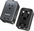 DOACE Pico Travel Adapter, 5-Port Universal Power Adapter 1 AC, 2 USB C and 2 USB-A, International Plug Adaptor Worldwide with PD 20W for US to European UK Italy Spain New Zealand Over 200 Countries