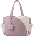 LOVEVOOK Tote Bag for Women, Puffer Work Bags with Zipper for Daily Travel College, Teacher Nurse Laptop Handbags Purses Gift