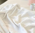 KyraHome 100% Cotton Blanket 60"x80" Large Muslin Throw Blankets for Adults, Couch, Picnic, Travel, Plant Dyed Pre-Washed Breathable Lightweight Soft Gauze Blanket, All Season, White