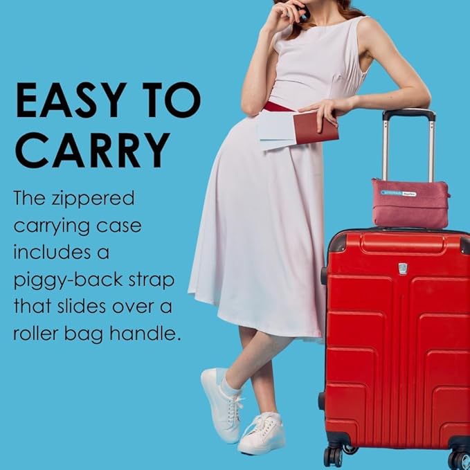 SAGEFINDS Airplane Travel Blanket | Compact Throw Blanket for Camping and Hiking | Converts into a Pillow | Travel Gift | Soft Jersey Knit | Fits in Backpack | Attaches to Luggage | Travel Essential