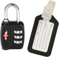 1 Sets TSA Approved Luggage Lock Combo - Secure Travel Essential w/Free Luggage Tag! Combination Lock for Suitcases, Backpacks, Gym Lockers & School