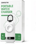Portable Charger for Apple Watch, 2500mAh & Digital Display – Magnetic Fast Charging iWatch Charger for Travel – for Apple Watch Series 1-11/SE1-3/Ultra 1-3 (White)