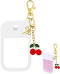 SAANG & JAT Hand Sanitizer Spray Case Compatible with Touchland, Silicone Holder Cherry Keychain for Touch Land Mist Case