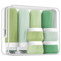 Mrsdry Travel Size Toiletries 10 Pack, TSA Approved 3oz & 1oz Silicone Refillable Containers with Clear Travel Bag
