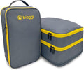 Biaggi Double Deck Compression Packing Cube –2-in-1 Expandable Travel Organizer with Integrated Shoe Cube Compartment – Lightweight Packing for Carry-On or Suitcase