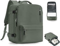 VGCUB Travel Backpack for Women Men for Spirit Airlines Personal Item Bag 18x14x8 Inches Laptop College Backpack,Waterproof Carry on Flight Approved Work Backpack,Large Army green