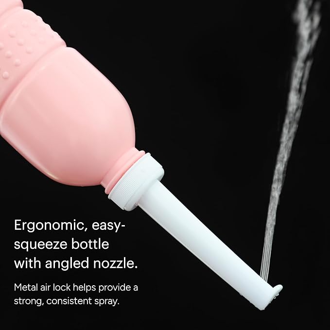 Brondell GoSpa Travel Bidet GS-70 – Portable Peri Bottle for Postpartum & Perineal Care, 400ml Handheld Bidet with Angled Nozzle, Nozzle Storage & Travel Bag
