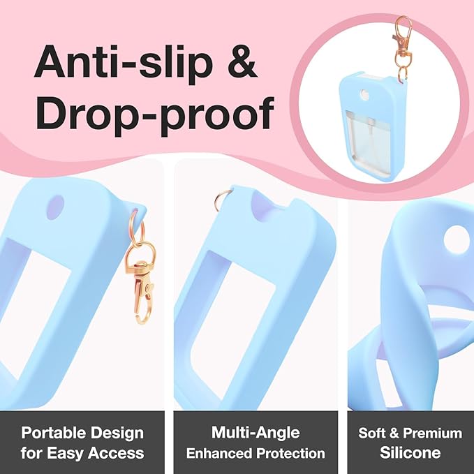 Silicone Case Compatible with Touchland Hand Sanitizer Spray, Protective Case for Power Mist and Glow Mist 1 fl oz