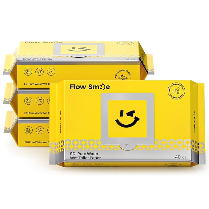 Flushable Wipes for Adult Wet Wipes, 160 Count XL Unscented Toilet Wipes, Thick & Durable, Plant Based Fibers, Septic & Sewer Safe for Sensitive Skin (4 Pack)