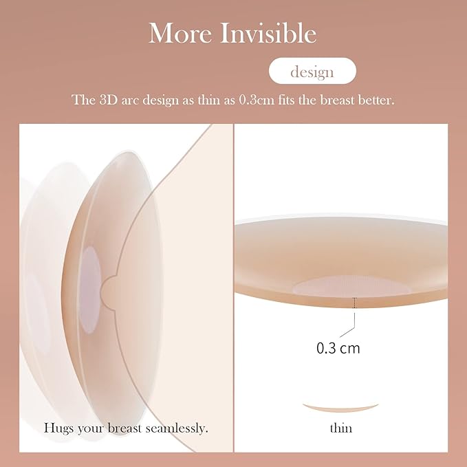VOCH GALA 5 Pairs Nipple Cover for Women Reusable, Adhesive Silicone Nipple Pasties, Sticky Bra Pasties Petals