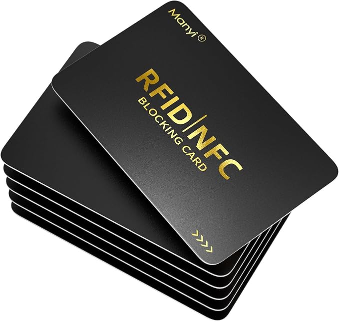 RFID Blocking Card for Wallets, Contactless NFC Credit Card ID Protection Safe Bank Cards Passport Entire Wallet Purse Shield Protector Blocker Guard Pack of 6
