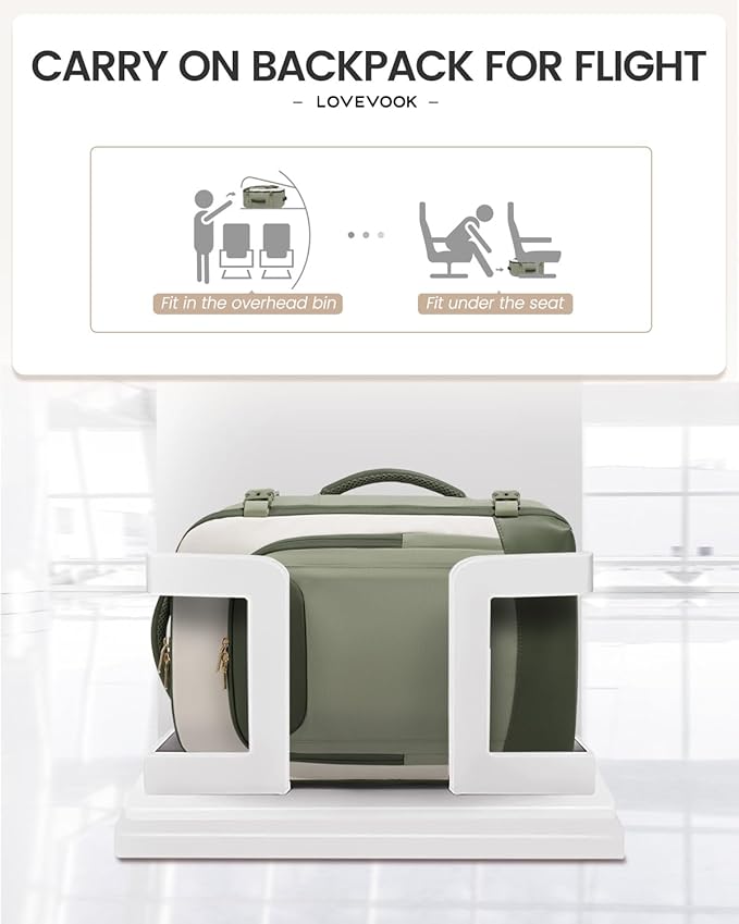 LOVEVOOK 40L Travel Backpack for Women Men, Large Carry on Backpack for Airplanes TSA Personal Item Travel Bag fits 15.6" Laptop, Waterproof Weekender Essentials Airline Approved with 2 Packing Cubes