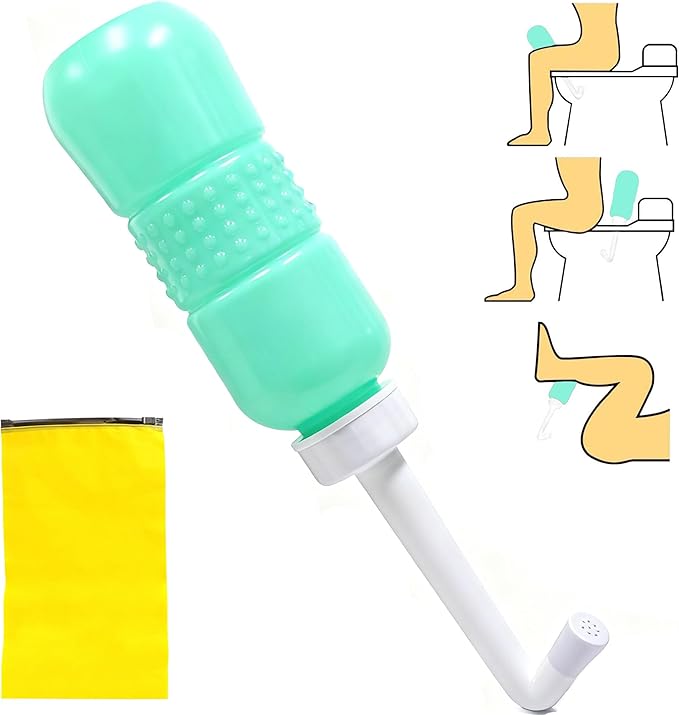 Portable Handheld Personal Hygiene Refresher Toilet Butt Cleaner Travel Bidet Spray Bottle for Home 450 ML(15oz)-Green