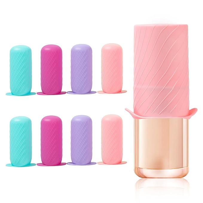 Mrsdry Bottle Covers for Travel, Leak Proofing, Travel Size Container Silicone toiletry sleeves, Leak Locks Travel Accessories for Shampoo Wash Body Bottles and other beauty and personal care(8pcs)