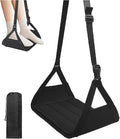 Airplane Foot Hammock for Plane Travel Essentials, Airplane Foot Rest Removable Support Pad, Adjustable Foot Hammock with Thicken Memory Foam, Portable and Adjustable