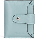 BOSTANTEN Women Leather Wallet RFID Blocking Small Bifold Zipper Pocket Wallet Card Case Purse with ID Window