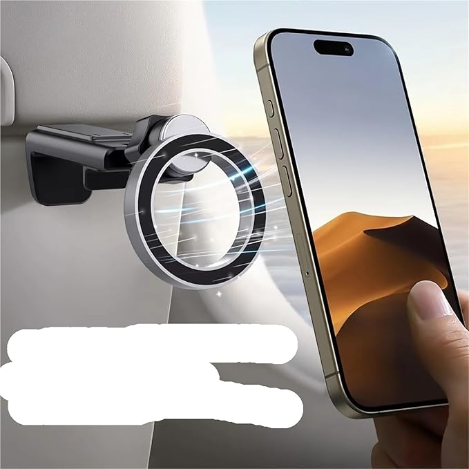 Magnetic Phone Holder for Car Magnetic Cell Holder Airplane Travel Essentials Holder Desktop Cell Holder Tray Table Universal Holder(LX-01)
