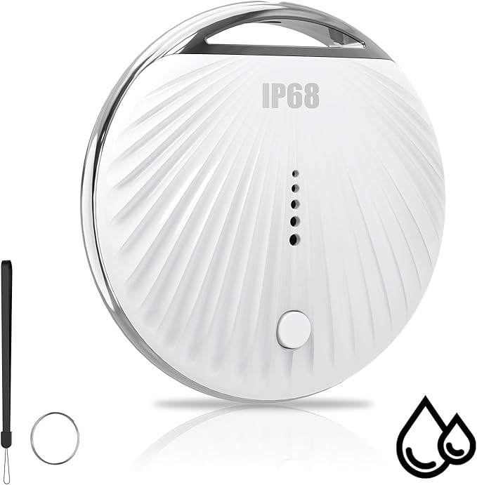 Air Tracker Tag, Smart Tag Bluetooth Tracker Works with Apple Find My (iOS Only), IP68 Waterproof, Replaceable Battery, Key Finder and Item Locator for Keys, Bags, Luggage, Wallet, etc