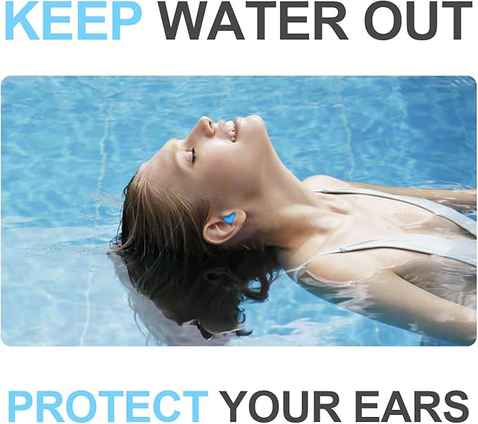 18 Pairs Noise Cancelling Ear Plugs for Sleeping, Swimming, Concerts, Snoring, Airplanes, Travel, Work, Studying - Soft, Reusable, Moldable Silicone with Case