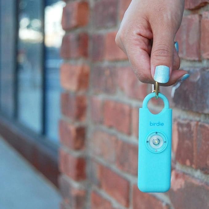 She’s Birdie–The Original Personal Safety Alarm for Women by Women–Loud Siren, Strobe Light and Key Chain in a Variety of Colors (Aqua, 2 Pack)