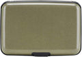 ELFISH RFID Blocking Credit Card Protector Aluminum ID Case Hard Shell Business Card Holders Metal Wallet for Men or Women (Army green)