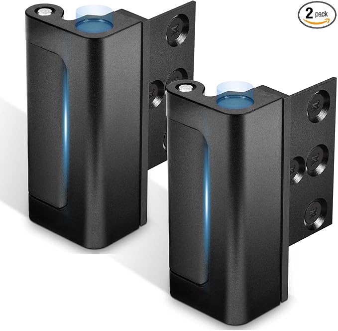 Door Reinforcement Lock, 2PACK Home Security Door Lock Withstands 800 lbs, Childproof Top Door Lock Latch for Toddlers Safety, Inside Night Defender for Inward Swinging Doors