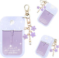 Silicone Case Compatible with Touchland Hand Sanitizer Spray Mist 1 oz with Flower keychain