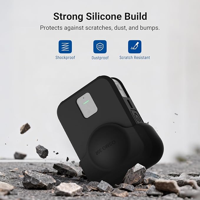 NEEWER Silicone Lens Cap & Body Shell Protector Cover Case for Osmo 360, Nonslip Soft Stable Anti Scratch Splash Resistant Portable Protective Sleeve Compatible with DJI OSMO 360 Action Camera, AC044
