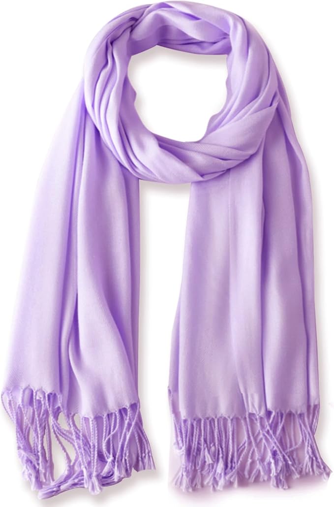 Soft Silky Pashmina Shawl Wraps Solid Colors Scarf for Wedding Evening Dresses