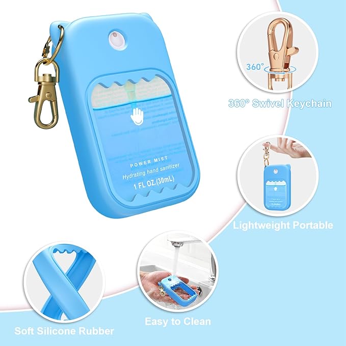 Hand Sanitizer Spray Case for Touchland Silicone Touchland Case Keychain Cute Hand Sanitizer Holder Keychain Compatible with Touch land Power Mist Gentle/Glow Mist