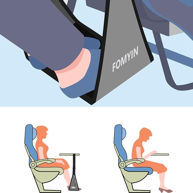 Airplane Footrest with No Feet Clashing Support Design, Portable Travel Foot Hammock to Relax Your Foot, Memory Foam Plane Foot Rest to Relieve Feet Soreness - Long Flights Essentials
