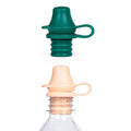 Kiddikap Original Water Bottle Topper for Toddlers – 100% Silicone Sippy Top Spout with Protective Cap makes the Bottle Top a Spill Proof Lid for Kids and Adults - 2 Pack - Pastel